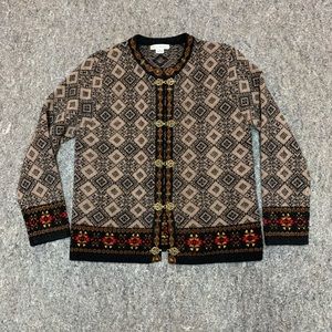 Vintage Susan Bristol 100% wool cardigan size medium